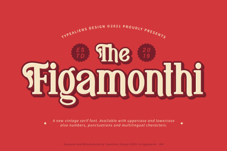 Figamonthi Font - Decorative serif font