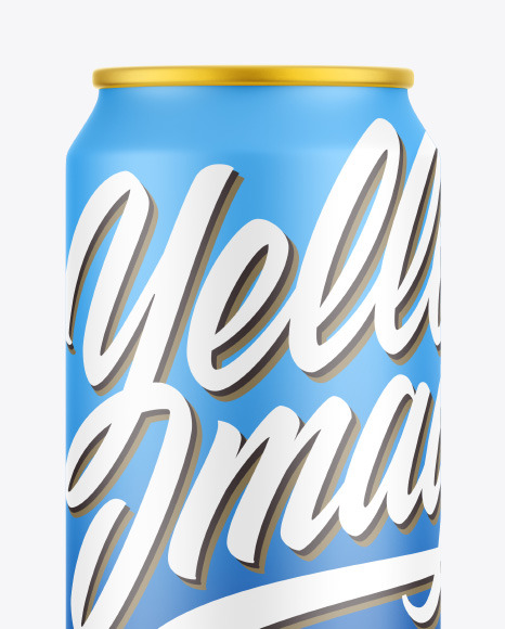 Matte Drink Can Mockup