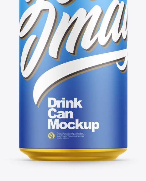 Matte Drink Can Mockup