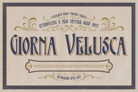 Giorna Velusca Font - Giorna velusca