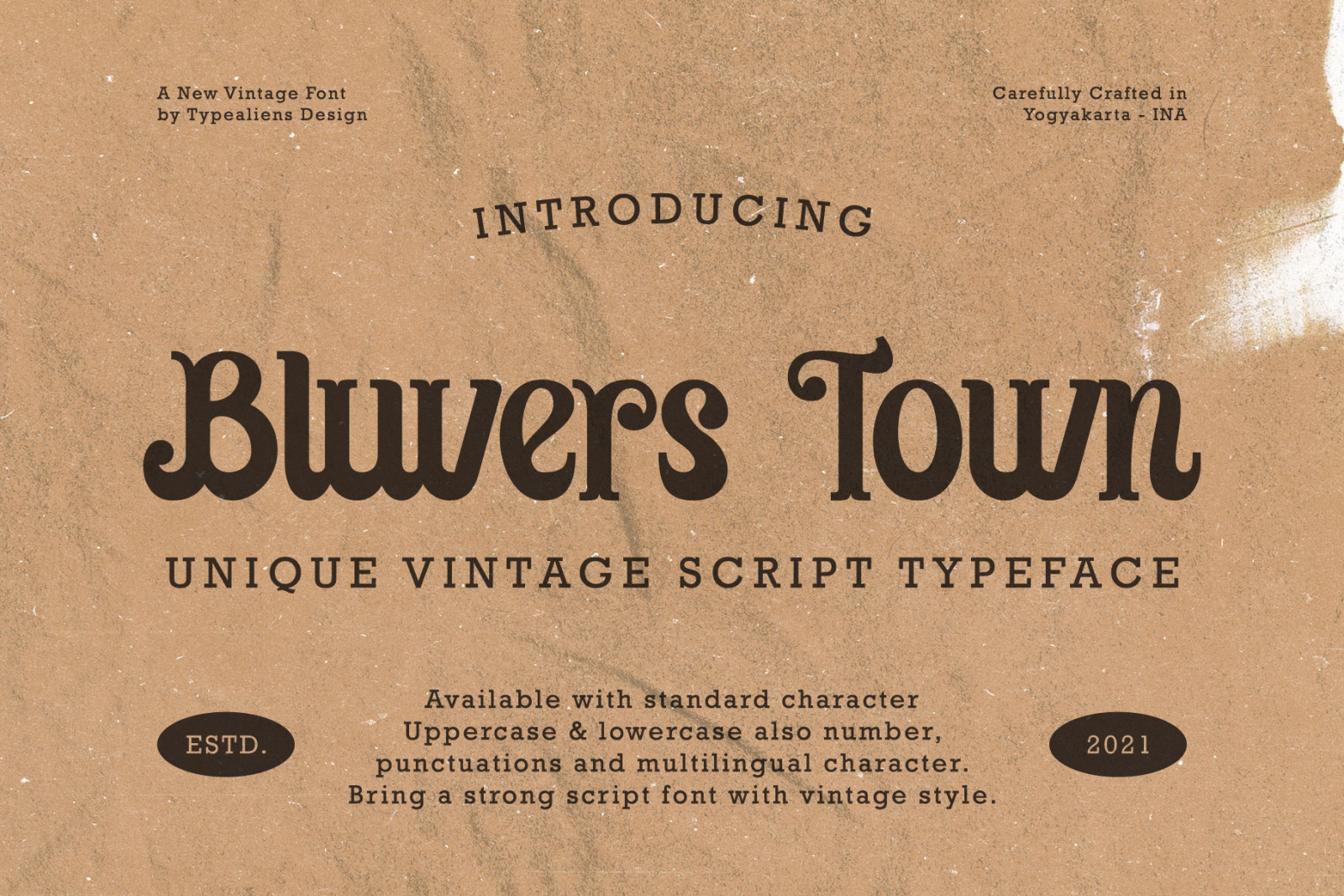 Bluvers Town Font Bluvers Town Font
