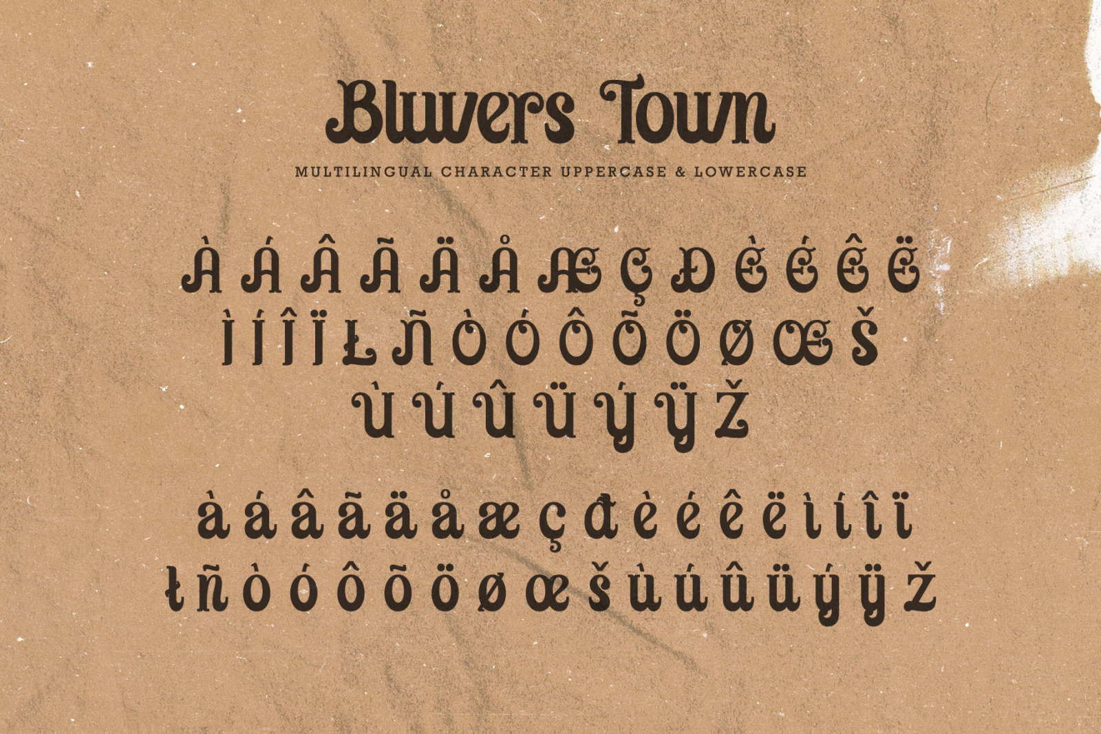 Bluvers Town Font Bluvers Town Font