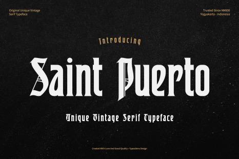 Saint Puerto Font - Typography font