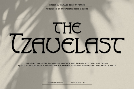 Tzavelast Font - Typography font