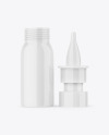 Opened Glossy Nasal Spray Bottle Mockup