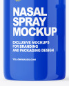 Opened Glossy Nasal Spray Bottle Mockup