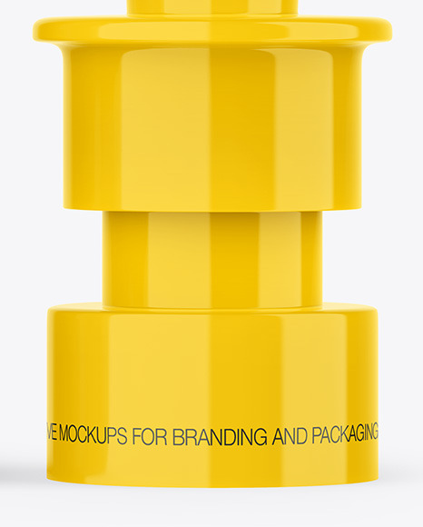 Opened Glossy Nasal Spray Bottle Mockup