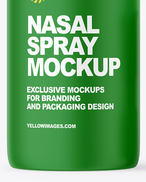 Opened Matte Nasal Spray Bottle Mockup