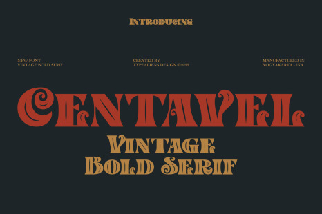 Centavel Font - Bold typography