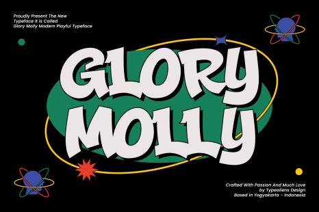 Glory Molly Font - Happy fonts