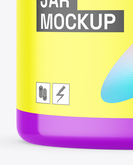 Glossy Cosmetic Jar Mockup