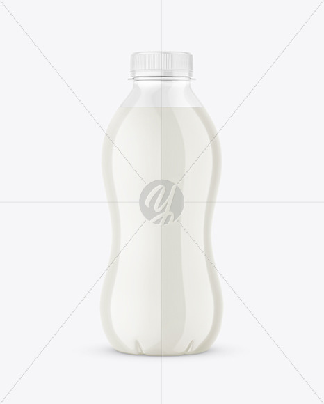 Clear Plastic Milk Bottle Mockup