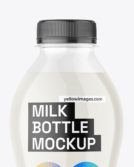 Clear Plastic Milk Bottle Mockup