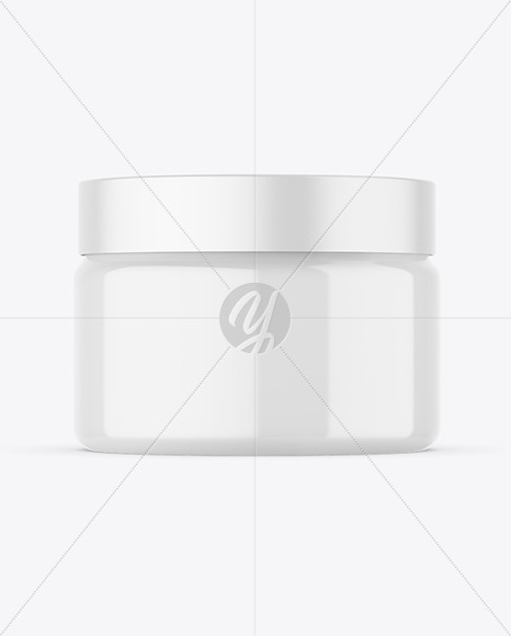 Glossy Cosmetic Jar Mockup