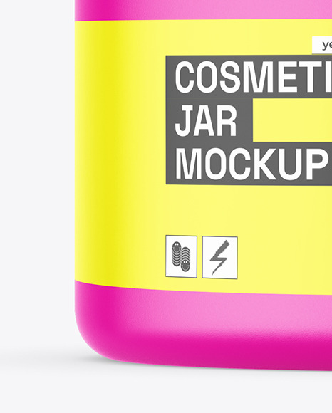 Matte Cosmetic Jar Mockup