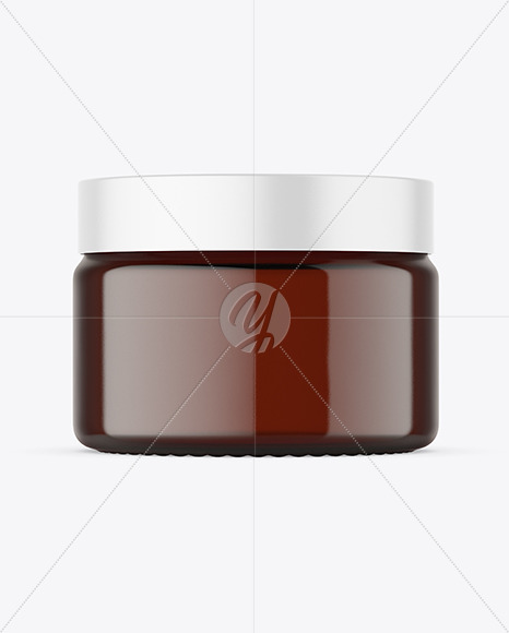 Amber Cosmetic Jar Mockup