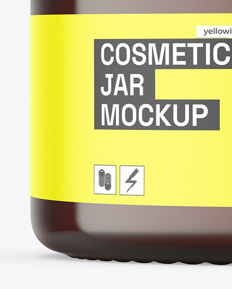 Amber Cosmetic Jar Mockup