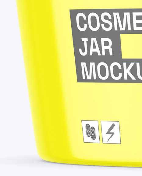 Glossy Cosmetic Jar Mockup