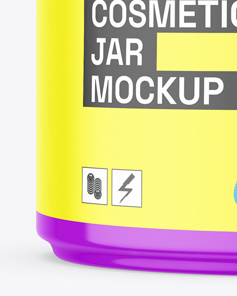 Glossy Cosmetic Jar Mockup Glossy Cosmetic Jar Mockup