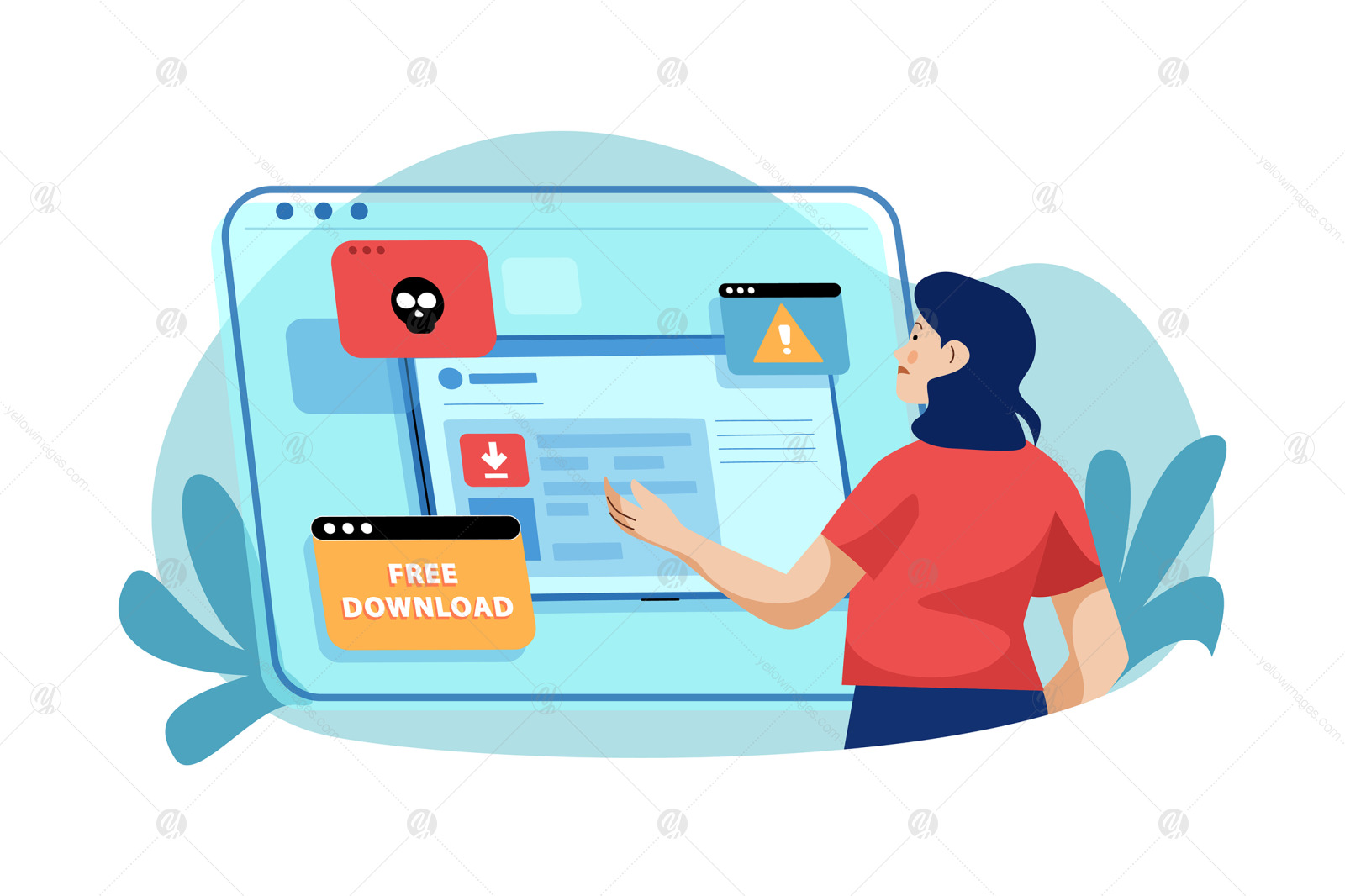 M406_Cyber Attack Illustration Pack M406_Cyber Attack Illustration Pack