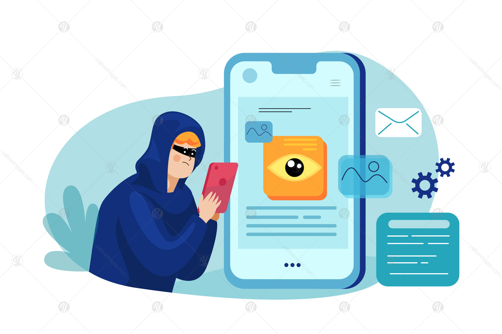 M406_Cyber Attack Illustration Pack M406_Cyber Attack Illustration Pack
