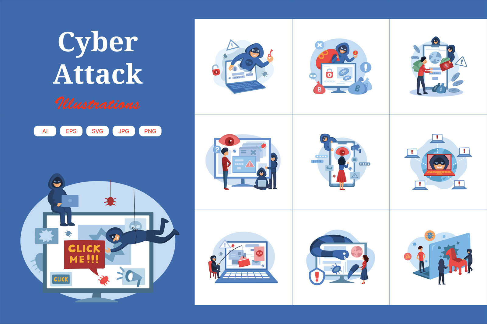 M404_Cyber Attack Illustration Pack