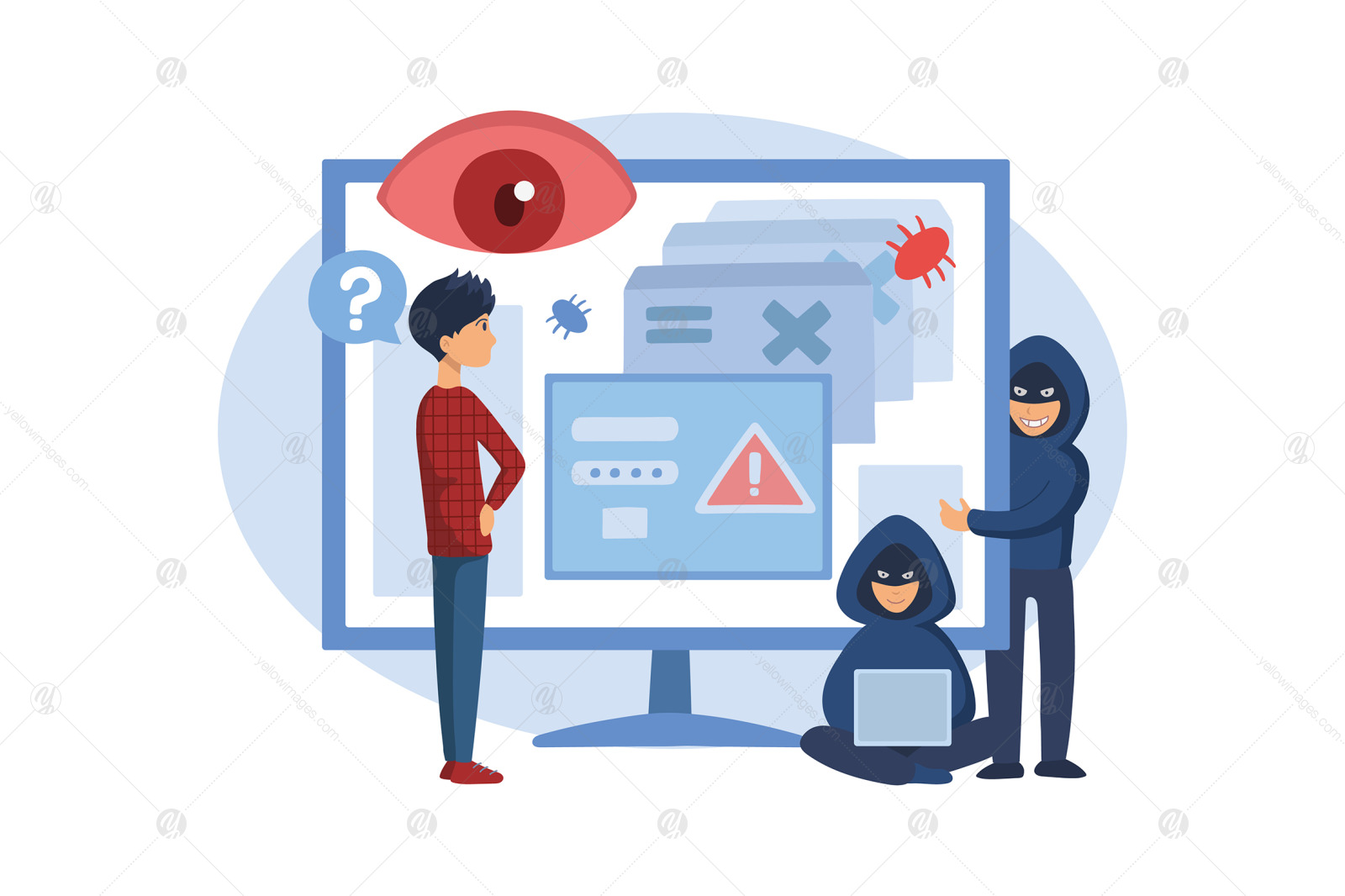 M404_Cyber Attack Illustration Pack M404_Cyber Attack Illustration Pack