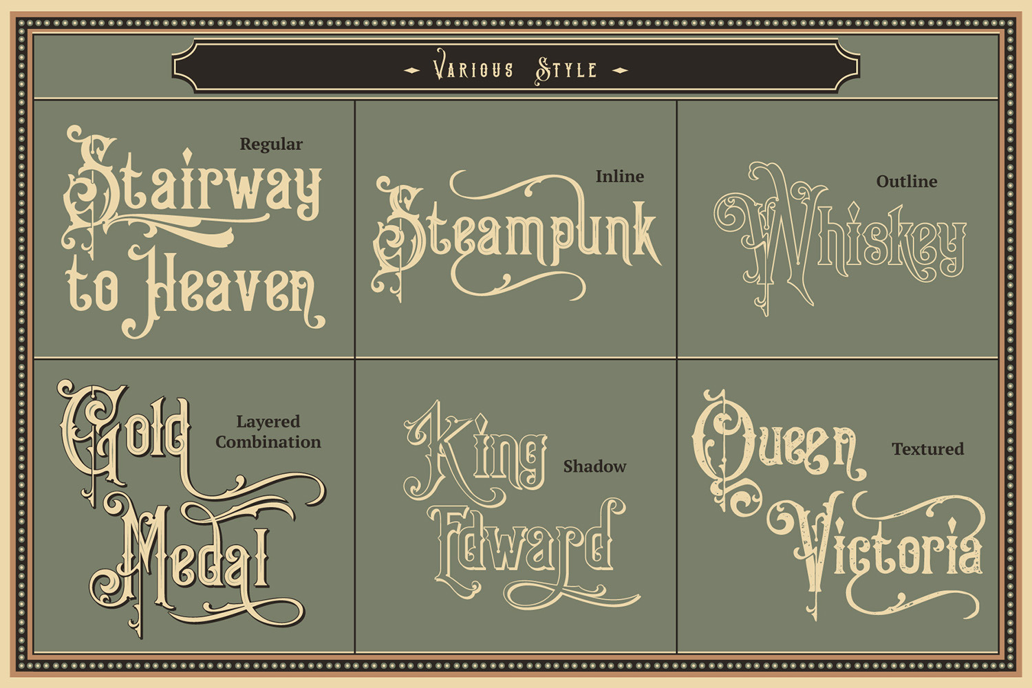 Victorian Fonts Collection Victorian Fonts Collection