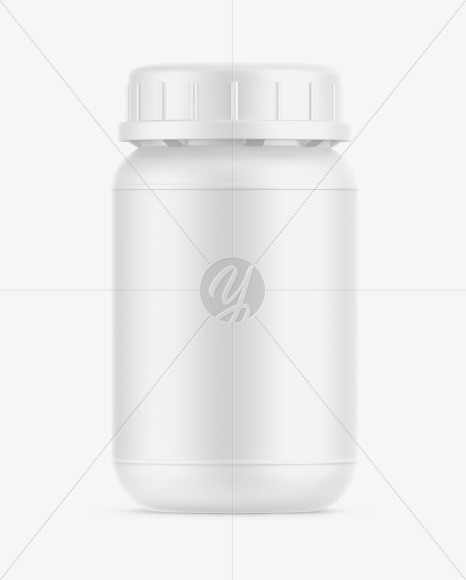 Matte Plastic Pharmacy Bottle Mockup
