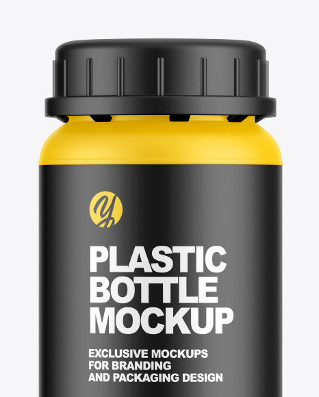 Matte Plastic Pharmacy Bottle Mockup