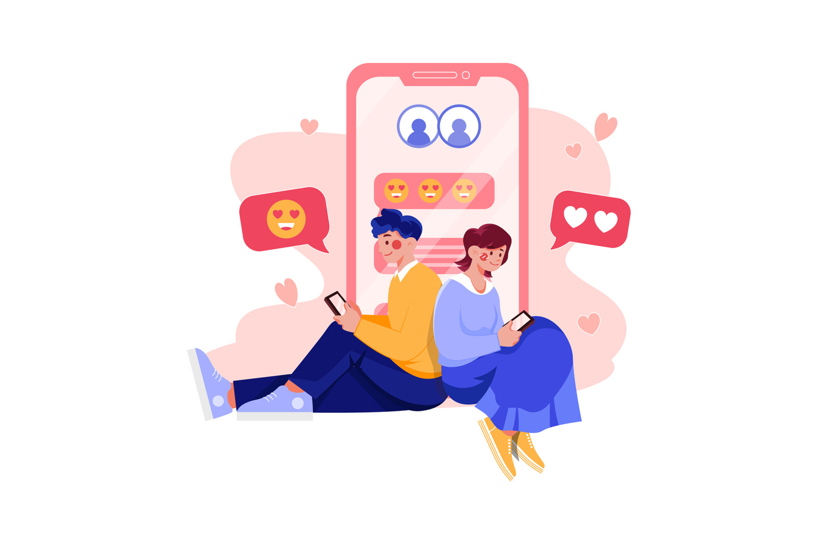 M432_Online Dating Illustration Pack