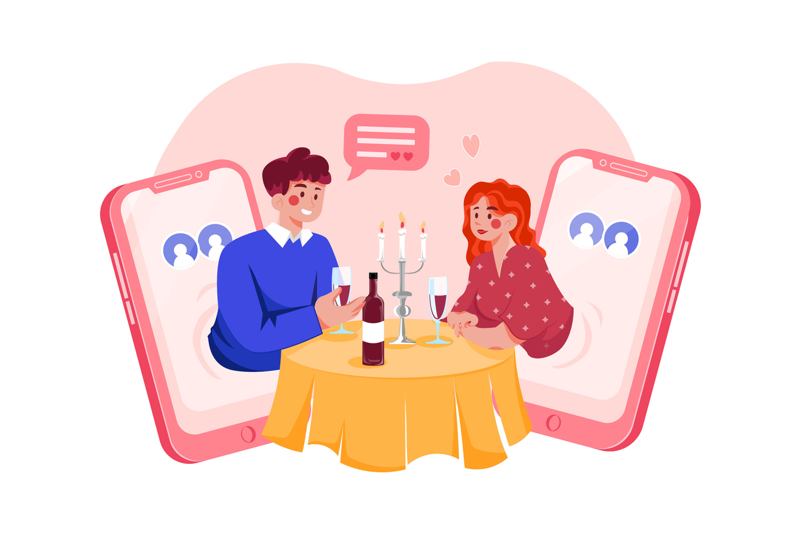 M432_Online Dating Illustration Pack M432_Online Dating Illustration Pack