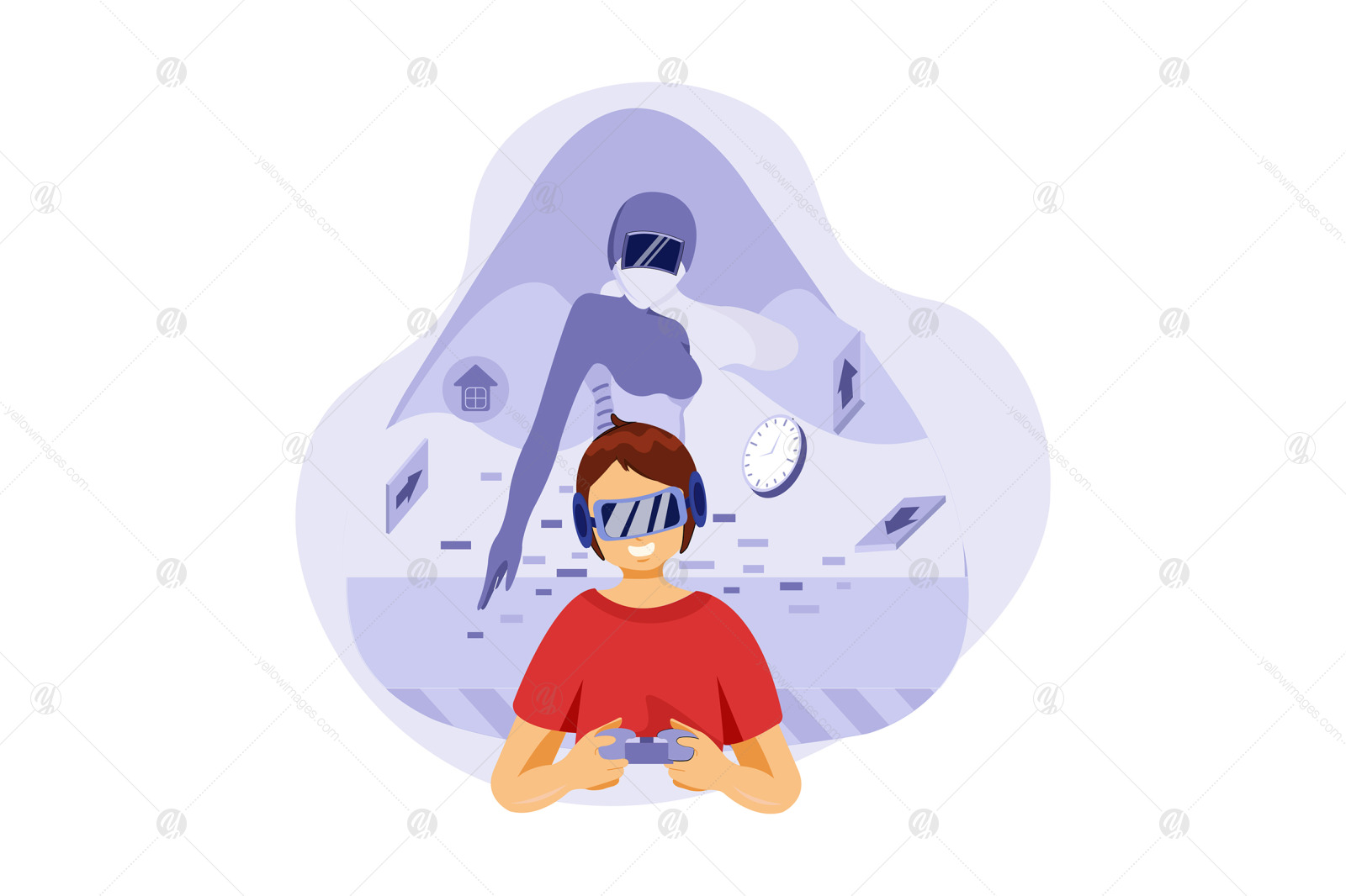 M421_Virtual Reality Illustration Pack M421_Virtual Reality Illustration Pack