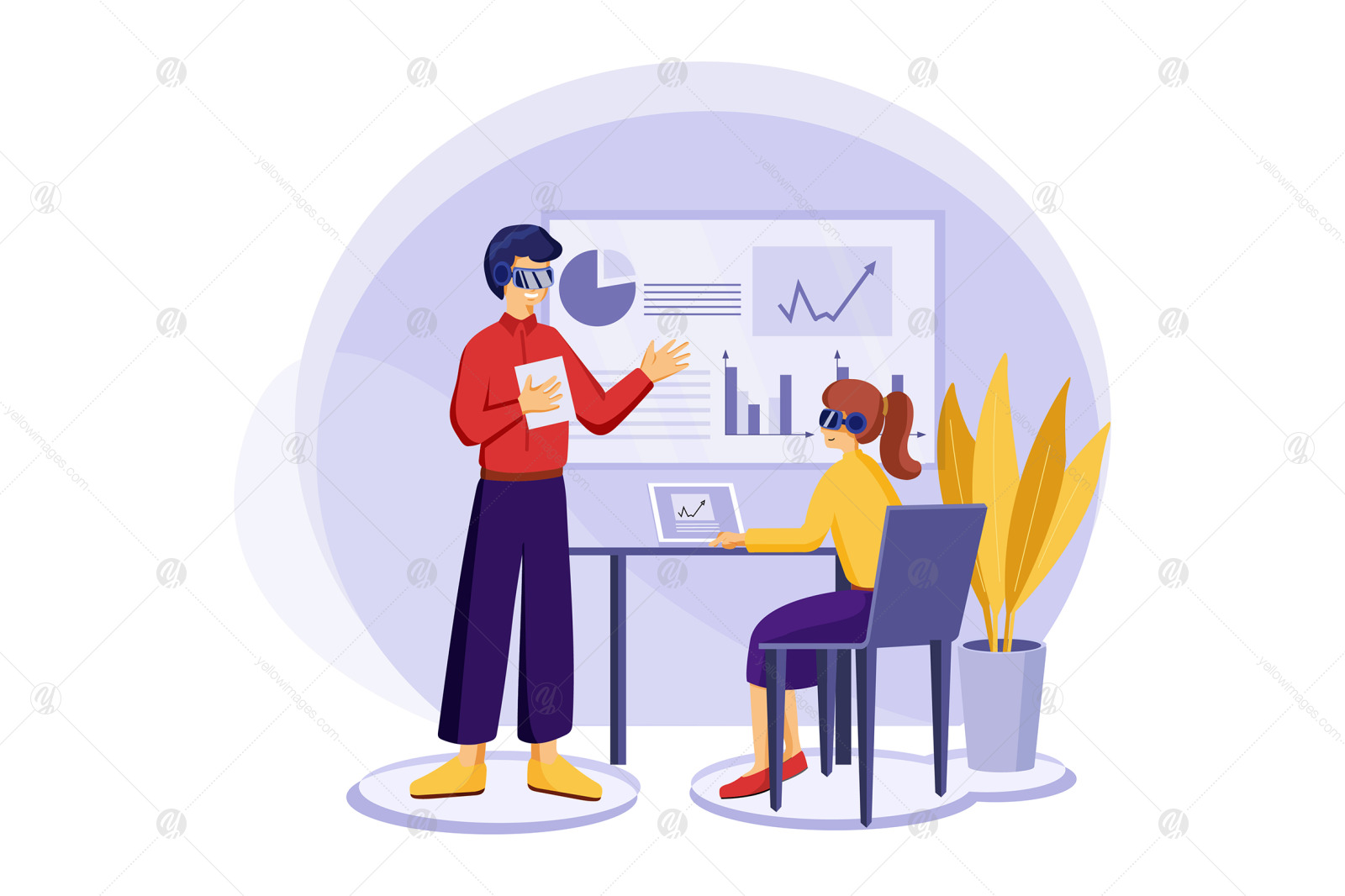 M421_Virtual Reality Illustration Pack M421_Virtual Reality Illustration Pack