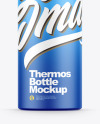 Matte Thermos Bottle Mockup