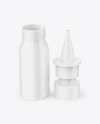 Opened Glossy Nasal Spray Bottle Mockup