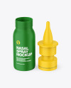 Opened Matte Nasal Spray Bottle Mockup
