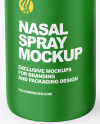 Opened Matte Nasal Spray Bottle Mockup