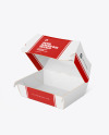 Paper Box w/ Burger Mockup