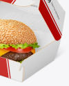 Paper Box w/ Burger Mockup