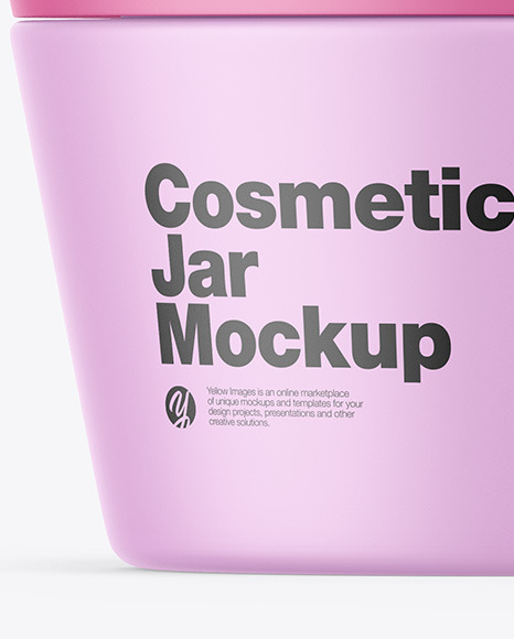 Matte Cosmetic Jar Mockup