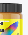 Plastic Jar with Peanut Butter Mockup