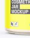 Clear Glass Cosmetic Jar Mockup