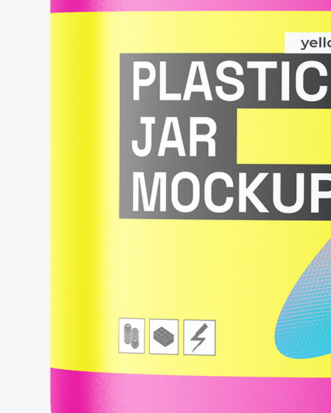Matte Plastic Jar Mockup