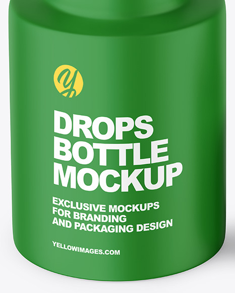 Opened Matte Drops Bottle Mockup