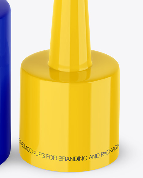 Opened Glossy Drops Bottle Mockup