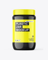 Glossy Plastic Jar Mockup