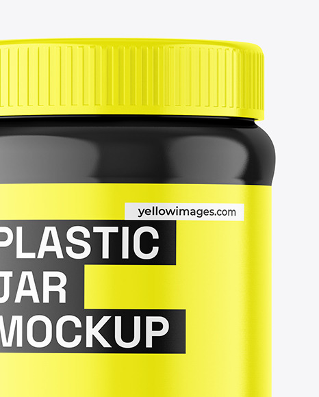 Glossy Plastic Jar Mockup