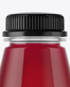 Plastic Bottle With Cherry Juice Mockup