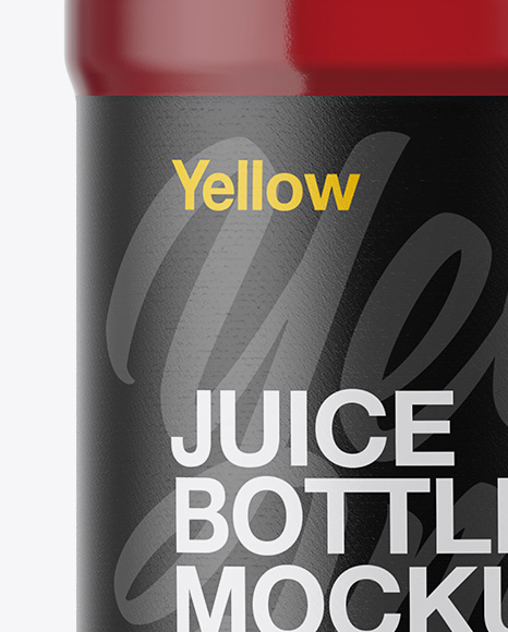 Plastic Bottle With Cherry Juice Mockup